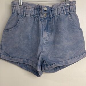 Casual Blue Denim Women's Shorts